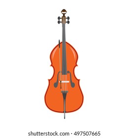 Contrabass. Vector illustration of a contrabass isolated on a white background.