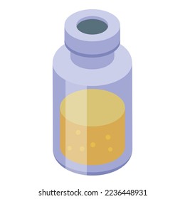 Icono de botella de anticoncepción vector isométrico. Control de la natalidad. Salud de la educación