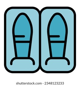 Contraception capsule icon outline vector. Birth control. Hormone method color flat