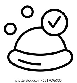 Kontrazeptionshormonsymbol-Umriss-Vektorgrafik. Kondom-Kontrolle. Vaginalbildung