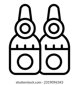 Vector de contorno de icono de anticoncepción. Control de la natalidad. Píldora hembra