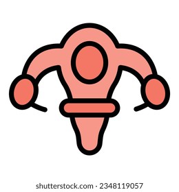 Kontrazeptionssymbol, Vektorgrafik. Geburtenkontrolle. Farbpalette für Gesundheitstypen