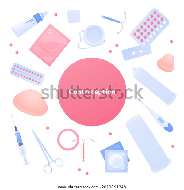 Contraception Method Concept Vector Flat Color Stock Vector Royalty Free 2019861248 Shutterstock 9507