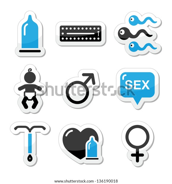 Contraception Methods Sex Vector Icons Sex Stock Vector Royalty Free 136190018 2550