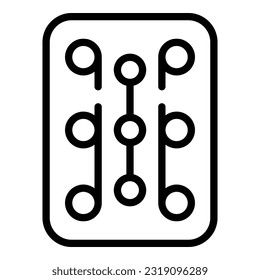 Vector de contorno del icono de la píldora anticonceptiva. Control de la natalidad. Parche femenino
