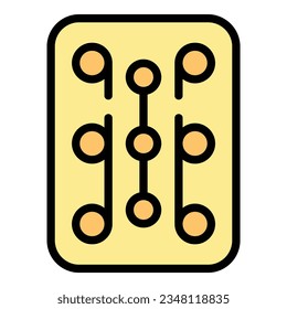 Vector de contorno del icono de la píldora anticonceptiva. Control de la natalidad. Color de parche femenino plano