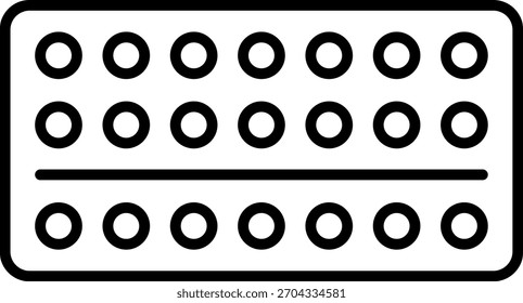 Conjunto de iconos de píldoras anticonceptivas. Ilustración vectorial
