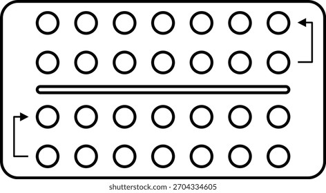 Contraception pills icon set. Vector illustration