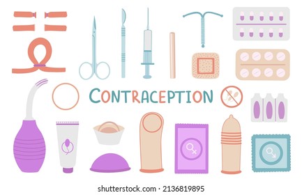 Contraception Set Birth Control Vaginal Ring Stock Vector (Royalty Free ...