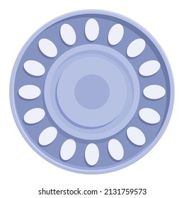 Contraception wheel icon cartoon vector. Method pill. Woman method
