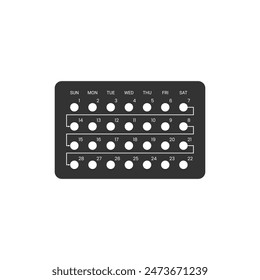 Contraceptive birth control ads template mockup banner. Realistic vector female oral contraceptive pills blister with clipping path on white background.