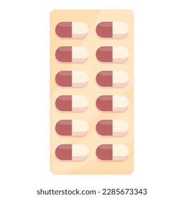 Contraceptive capsule icon cartoon vector. Birth control. Drug blister