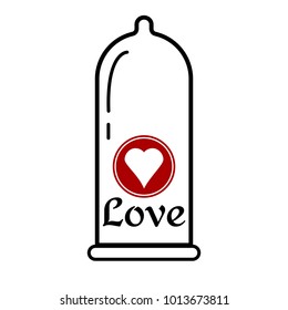 Contraceptive icons. Do not forget. Contraception method condom.  vector illustration isolated on white background