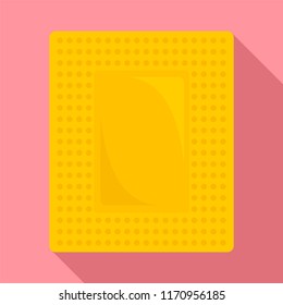 Contraceptive patch icon. Flat illustration of contraceptive patch vector icon for web design
