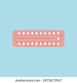  The contraceptive pill the concept of women's health isolated vector illustration. Medical Concept.