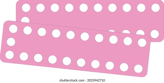 CONTRACEPTIVE PILLS FOR BIRTH CONTROL VECTOR ILLUSTRATION