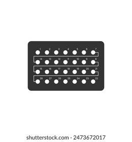 Contraceptive Pills. Flat Vector Icon For Mobile And Web Applications. Vector Illustration.