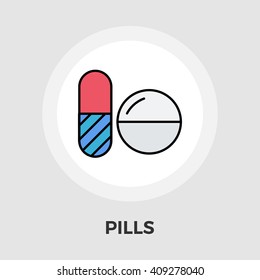Contraceptive pills icon vector.