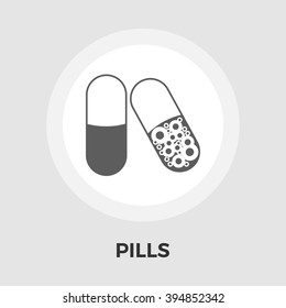 Contraceptive pills icon vector. Flat icon isolated on the white background. Editable EPS file. Vector illustration.