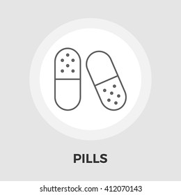 Contraceptive pills icon vector. Flat icon isolated on the white background. Editable EPS file. Vector illustration.