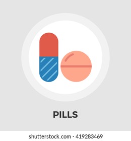 Contraceptive pills icon vector. Flat icon isolated on the white background. Editable EPS file. Vector illustration.