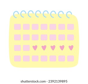 contraceptive rhythm method illustration design
