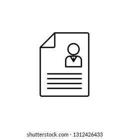 contrackt, cv icon. Simple thin line, outline vector of Business management icons for UI and UX, website or mobile application