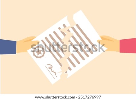 Contract agreement document terminate end broken
