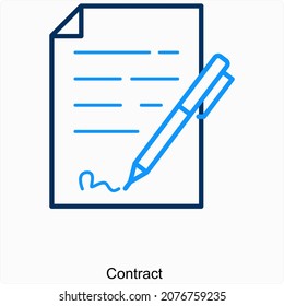 Contract or Agreement Icon Concept