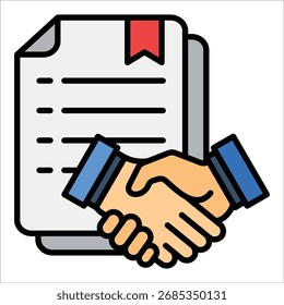 Contract Agreement Icon Element For Design