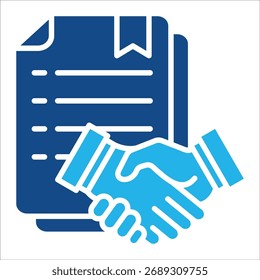 Contract Agreement Icon Element For Design
