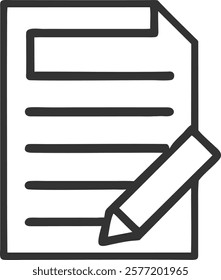 Contract Agreement Icon Symbolizing Legal Documents, Perfect for Business or Professional Use