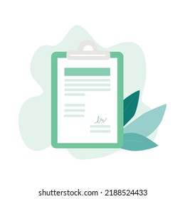 Contract Agreement paper signed flat concept design