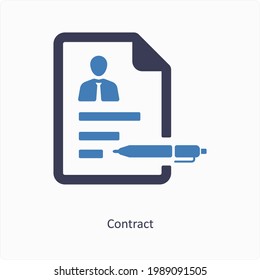 Contract or Agrement Icon Concept