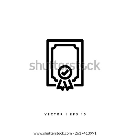 Contract Approve Icon. Editable Stroke