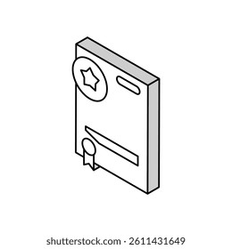 contract bonus isometric icon vector. contract bonus sign. isolated symbol illustration