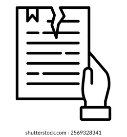 Contract Breach Icon Element For Design