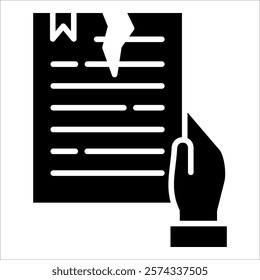 Contract Breach Icon Element For Design