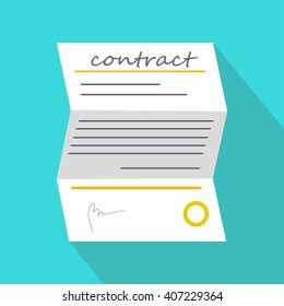 Contract business in flat style