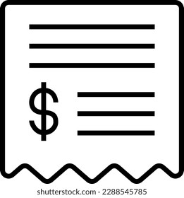 Contract Business icon with black outline style. agreement, document, paper, signature, deal, finance, writing. Vector illustration