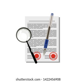 Contract business magnifier and pen