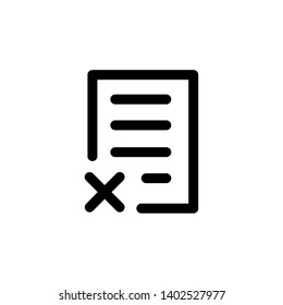 Contract cancel format vector  icon millustration.