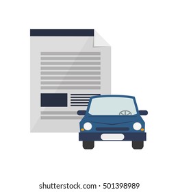 contract and car  icon