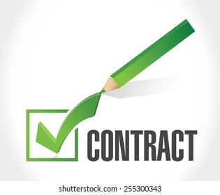 contract check mark illustration design over a white background