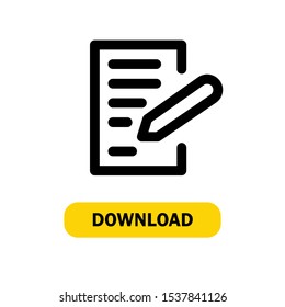 Contract ,Checklist Icons in Line Style for any Purposes.Perfect for website mobile app presentation