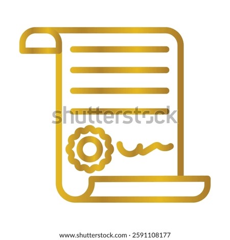 Contract Color gradient illustration vector icon which can easily modify or edit