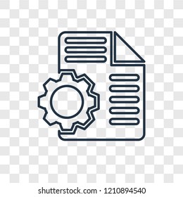 Contract concept vector linear icon isolated on transparent background, Contract concept transparency concept in outline style