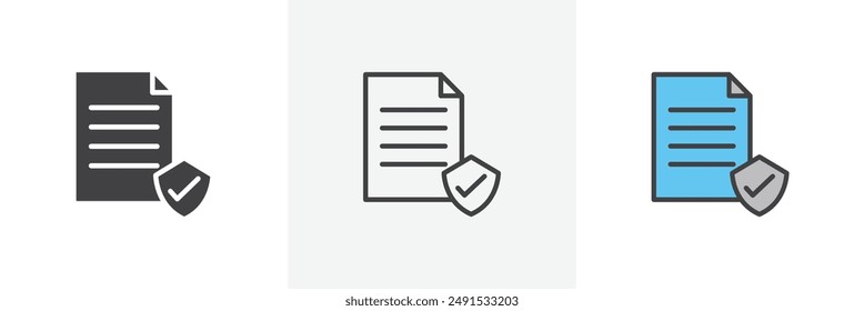 Contract Coverage colored icon set