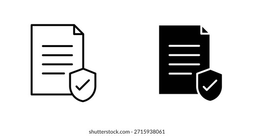 Colección de diseño de icono de cobertura de contrato. Signo y Vector para diseños de interfaz de usuario