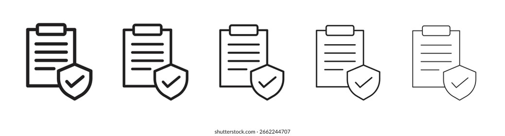 Contract coverage icon isolated silhouette on white background. Vector illustration.